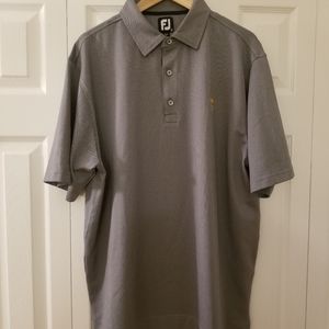 FootJoy 1927 Short Sleeve Polo Shirt Golf Grey Size XL